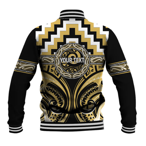 Aotearoa Ngati Tama Personalised Baseball Jacket Maori Iwi Poutama Puhoro Tattoo