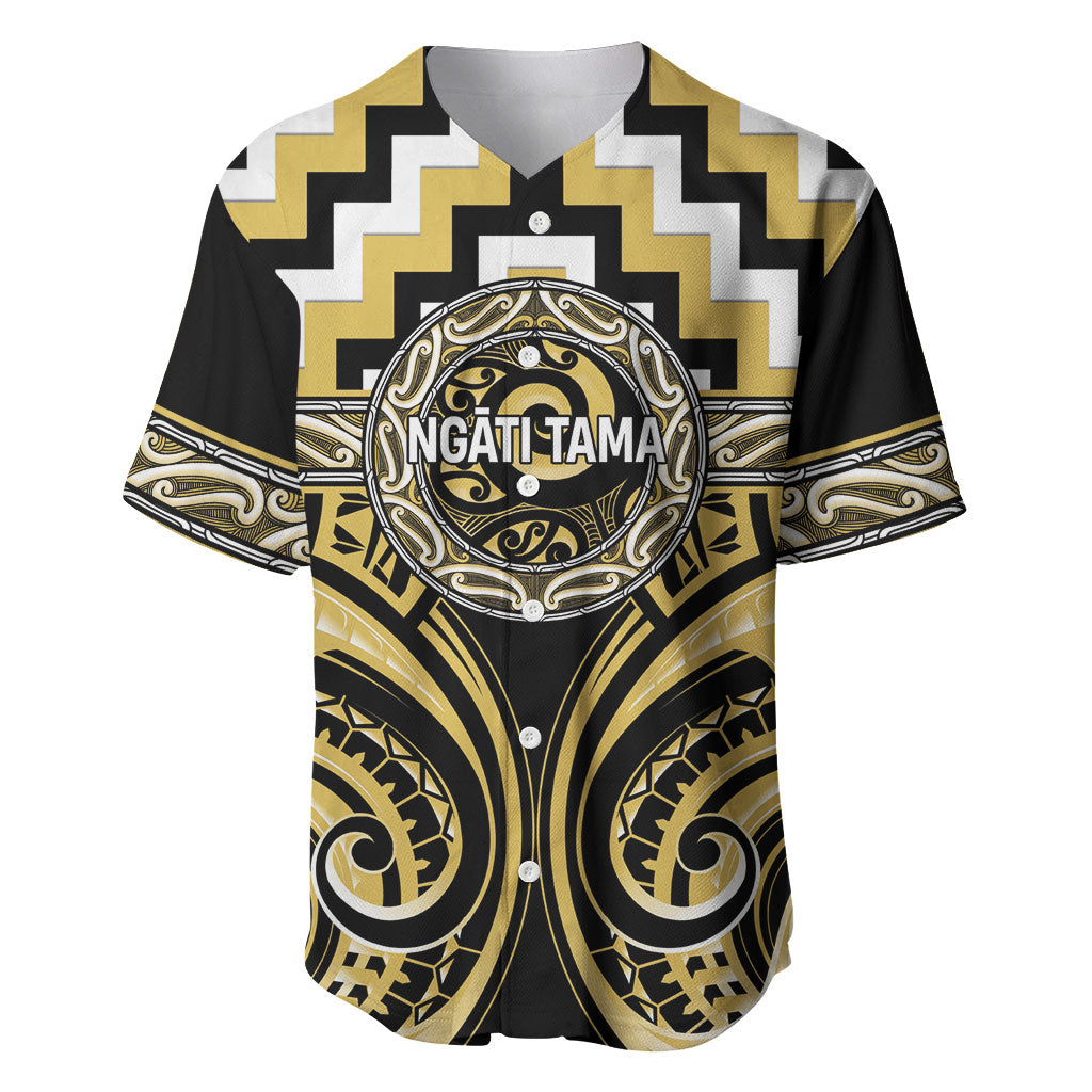 Aotearoa Ngati Tama Personalised Baseball Jersey Maori Iwi Poutama Puhoro Tattoo