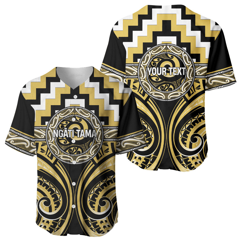 Aotearoa Ngati Tama Personalised Baseball Jersey Maori Iwi Poutama Puhoro Tattoo