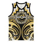 Aotearoa Ngati Tama Personalised Basketball Jersey Maori Iwi Poutama Puhoro Tattoo
