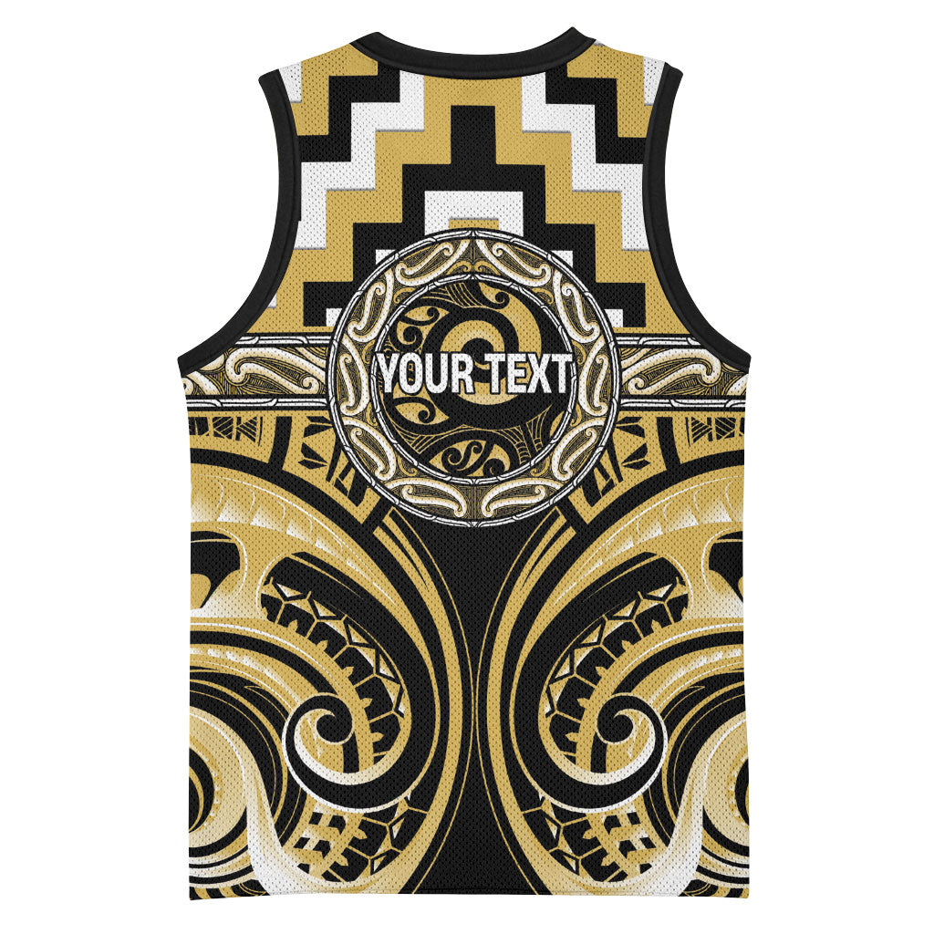Aotearoa Ngati Tama Personalised Basketball Jersey Maori Iwi Poutama Puhoro Tattoo