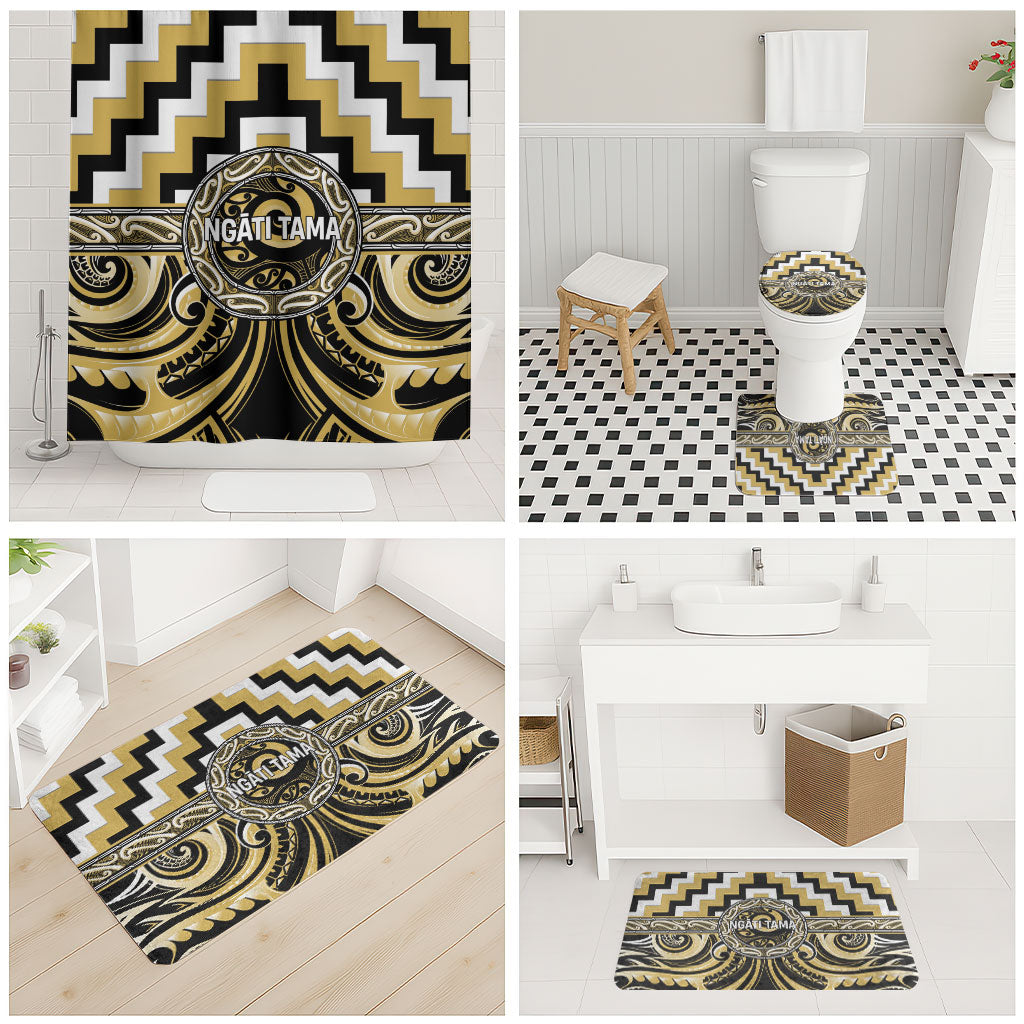 Aotearoa Ngati Tama Bathroom Set Maori Iwi Poutama Puhoro Tattoo