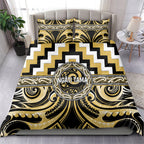 Aotearoa Ngati Tama Bedding Set Maori Iwi Poutama Puhoro Tattoo