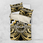 Aotearoa Ngati Tama Bedding Set Maori Iwi Poutama Puhoro Tattoo