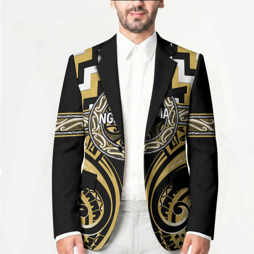 Aotearoa Ngati Tama Personalised Blazer Maori Iwi Poutama Puhoro Tattoo