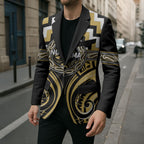 Aotearoa Ngati Tama Personalised Blazer Maori Iwi Poutama Puhoro Tattoo