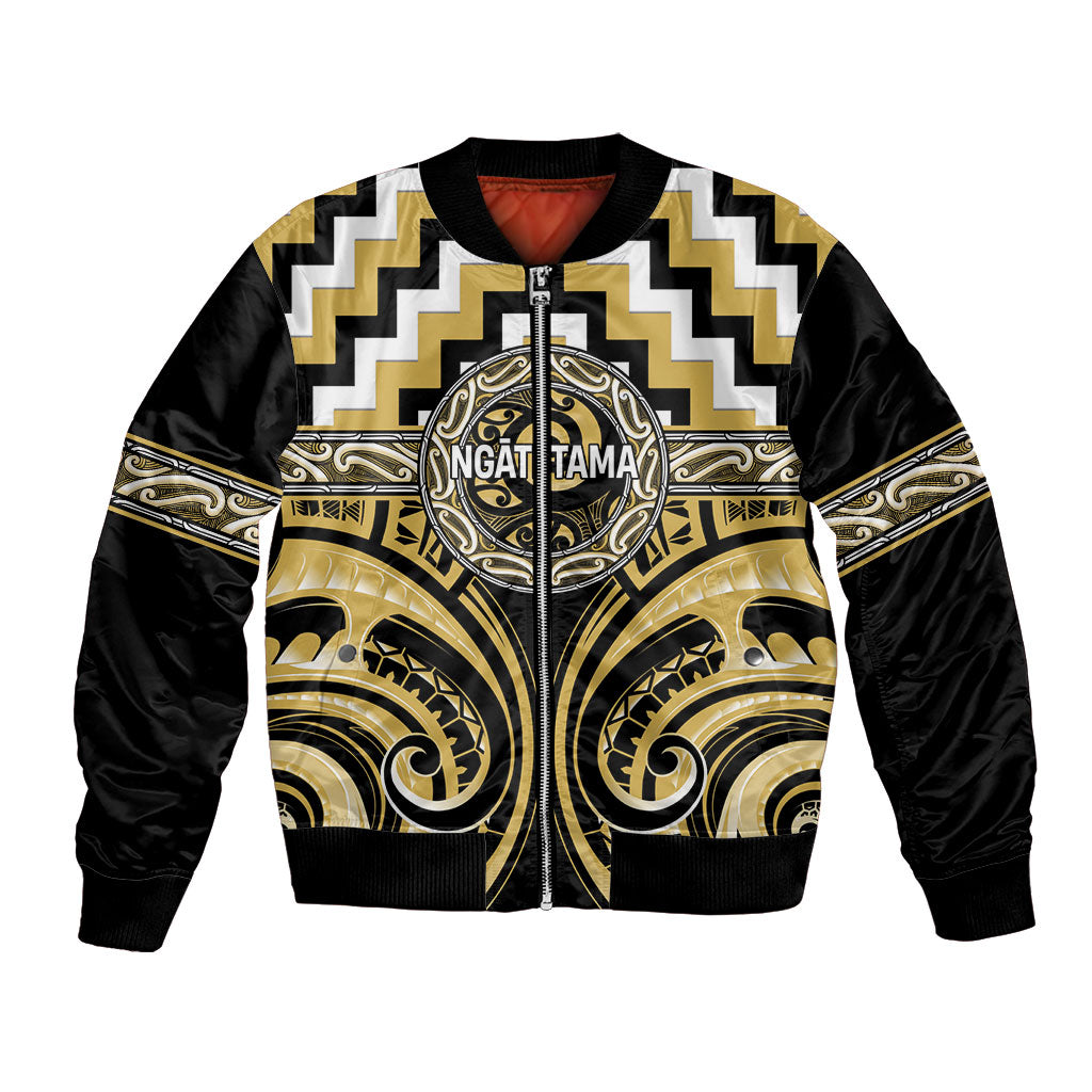 Aotearoa Ngati Tama Personalised Bomber Jacket Maori Iwi Poutama Puhoro Tattoo