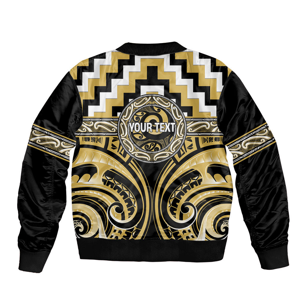 Aotearoa Ngati Tama Personalised Bomber Jacket Maori Iwi Poutama Puhoro Tattoo