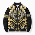 Aotearoa Ngati Tama Personalised Bomber Puffer Jacket Maori Iwi Poutama Puhoro Tattoo