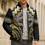 Aotearoa Ngati Tama Personalised Bomber Puffer Jacket Maori Iwi Poutama Puhoro Tattoo