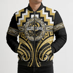 Aotearoa Ngati Tama Personalised Bomber Puffer Jacket Maori Iwi Poutama Puhoro Tattoo