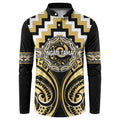 Aotearoa Ngati Tama Personalised Button Sweatshirt Maori Iwi Poutama Puhoro Tattoo