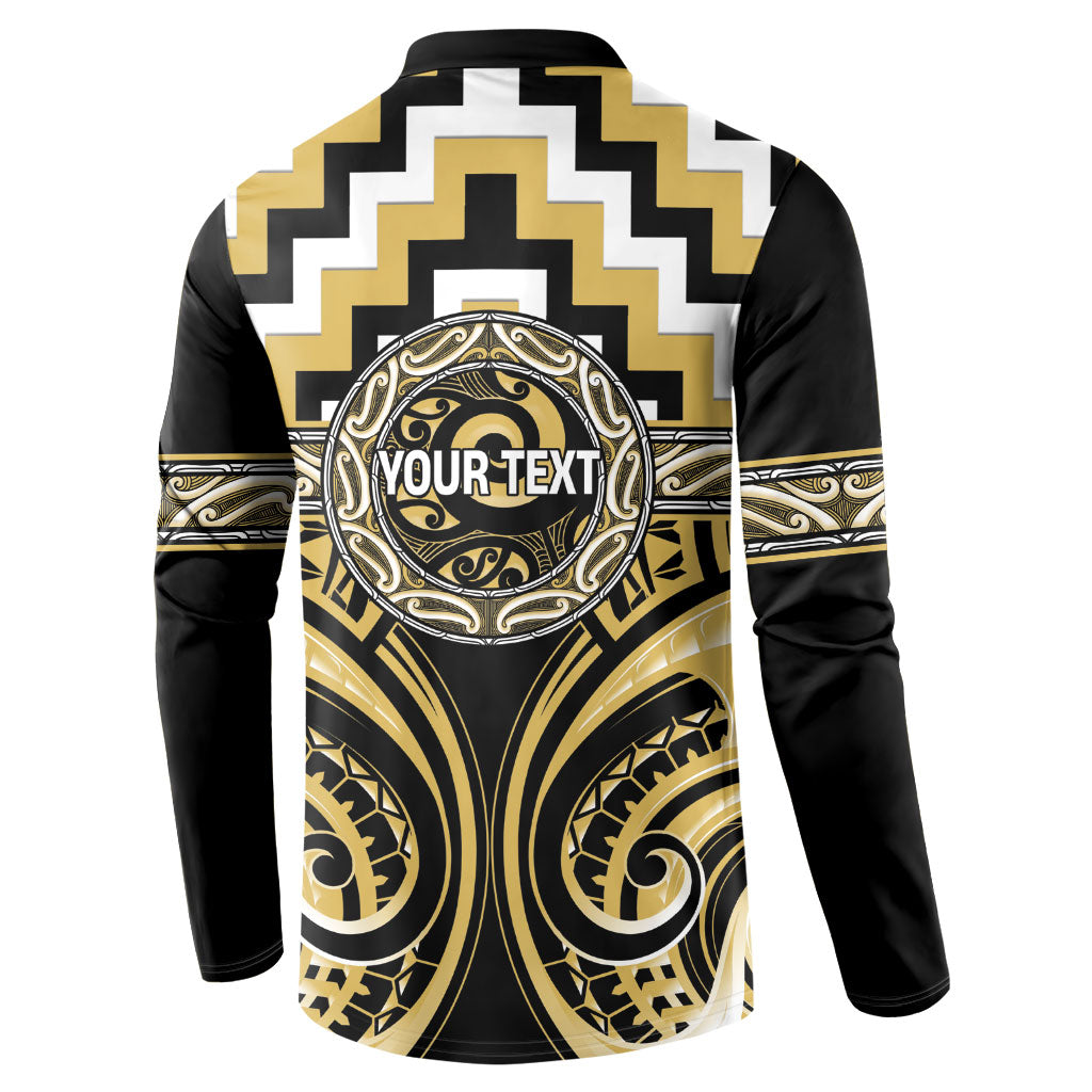Aotearoa Ngati Tama Personalised Button Sweatshirt Maori Iwi Poutama Puhoro Tattoo
