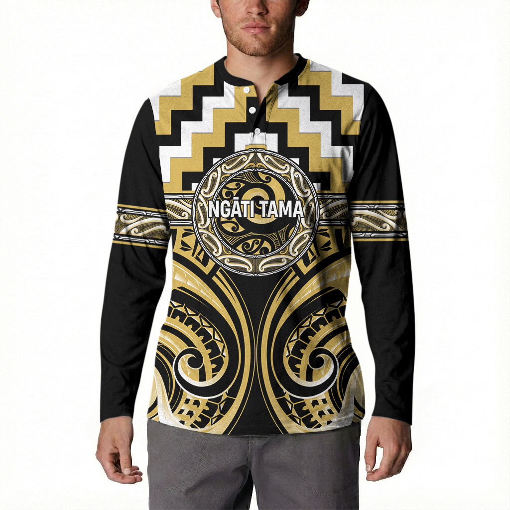 Aotearoa Ngati Tama Personalised Button Sweatshirt Maori Iwi Poutama Puhoro Tattoo