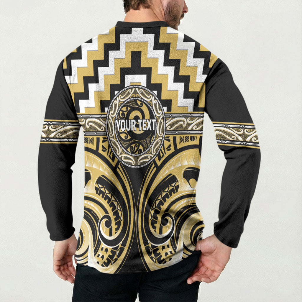 Aotearoa Ngati Tama Personalised Button Sweatshirt Maori Iwi Poutama Puhoro Tattoo