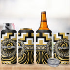 Aotearoa Ngati Tama Personalised 4 in 1 Can Cooler Tumbler Maori Iwi Poutama Puhoro Tattoo