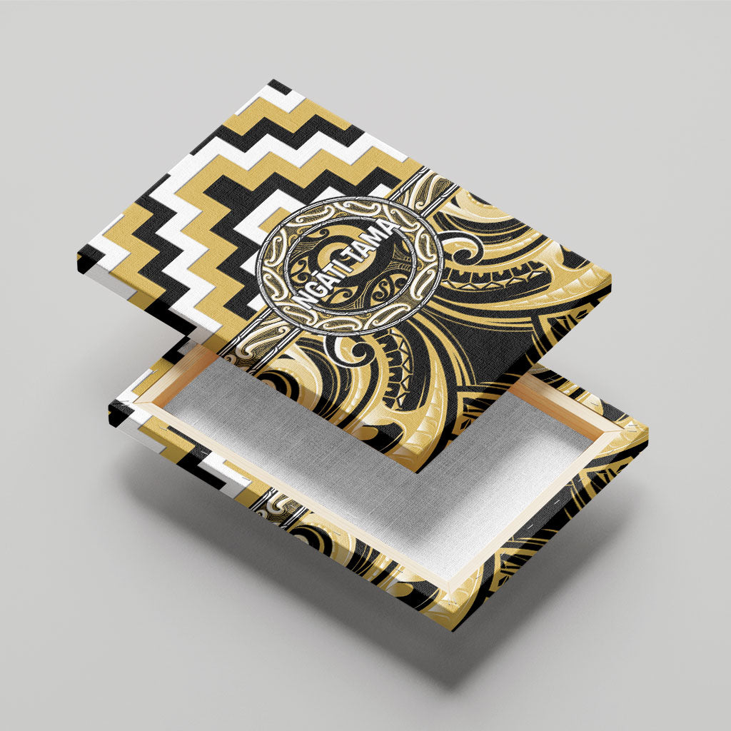 Aotearoa Ngati Tama Canvas Wall Art Maori Iwi Poutama Puhoro Tattoo