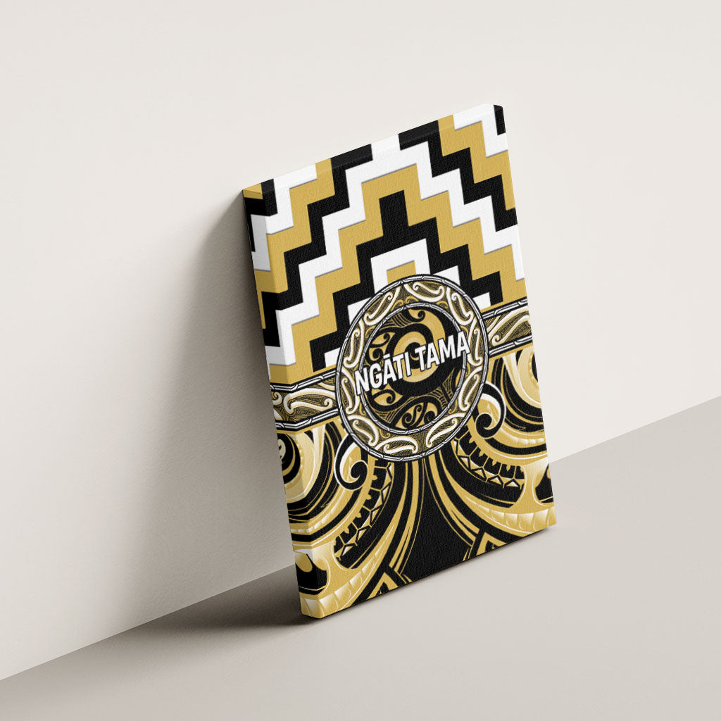 Aotearoa Ngati Tama Canvas Wall Art Maori Iwi Poutama Puhoro Tattoo