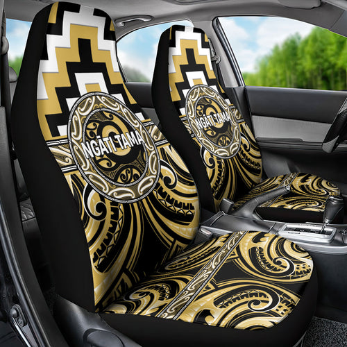 Aotearoa Ngati Tama Car Seat Cover Maori Iwi Poutama Puhoro Tattoo