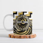Aotearoa Ngati Tama Personalised Ceramic Mug Maori Iwi Poutama Puhoro Tattoo