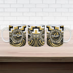Aotearoa Ngati Tama Personalised Ceramic Mug Maori Iwi Poutama Puhoro Tattoo