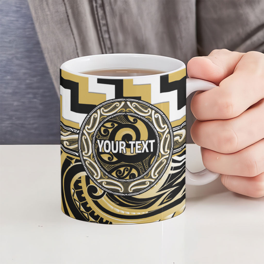 Aotearoa Ngati Tama Personalised Ceramic Mug Maori Iwi Poutama Puhoro Tattoo