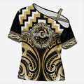 Aotearoa Ngati Tama Personalised Cross Shoulder Shirt Maori Iwi Poutama Puhoro Tattoo