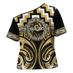 Aotearoa Ngati Tama Personalised Cross Shoulder Shirt Maori Iwi Poutama Puhoro Tattoo