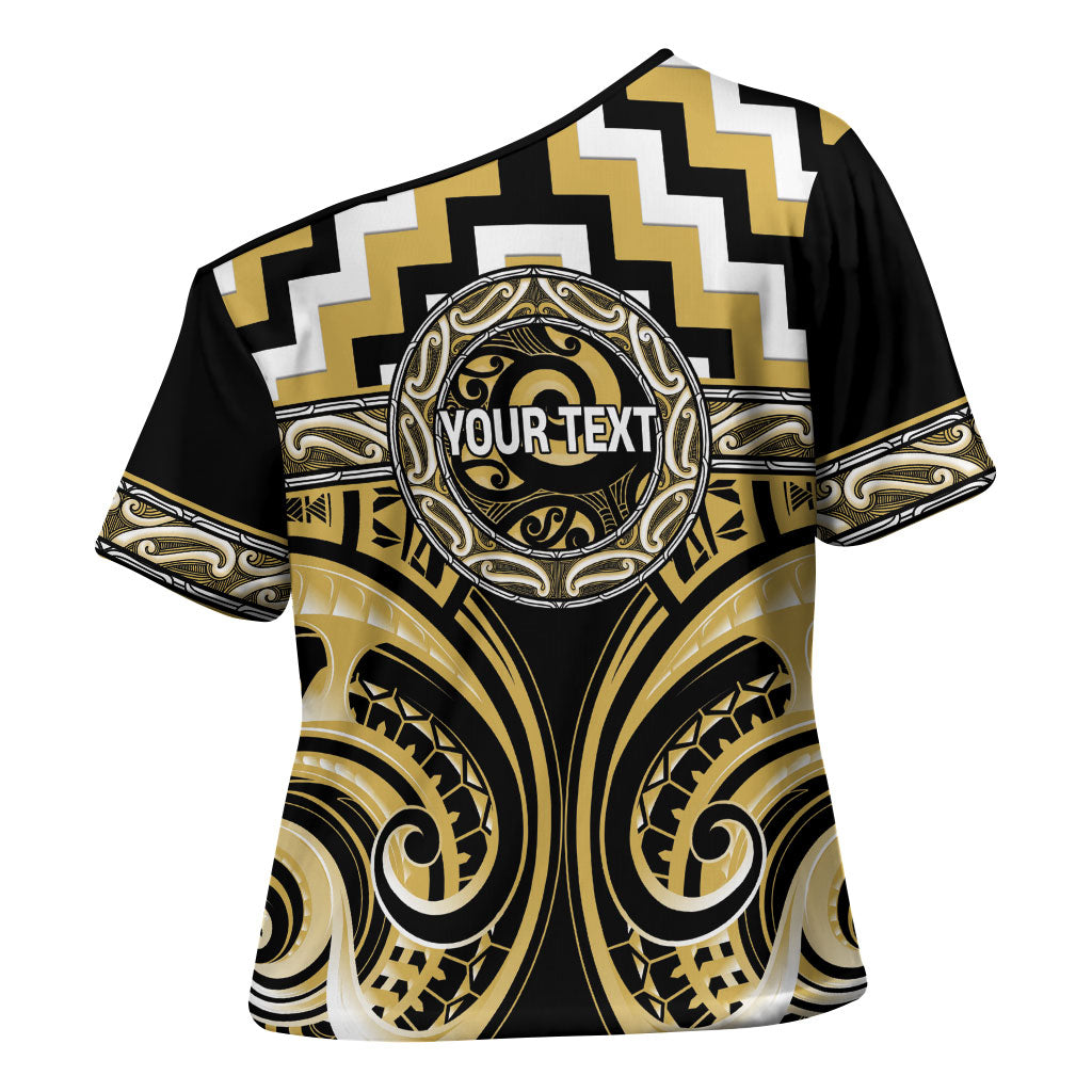 Aotearoa Ngati Tama Personalised Cross Shoulder Shirt Maori Iwi Poutama Puhoro Tattoo