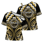 Aotearoa Ngati Tama Personalised Cross Shoulder Shirt Maori Iwi Poutama Puhoro Tattoo