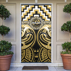 Aotearoa Ngati Tama Personalised Door Cover Maori Iwi Poutama Puhoro Tattoo
