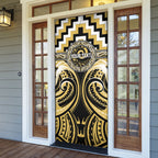 Aotearoa Ngati Tama Personalised Door Cover Maori Iwi Poutama Puhoro Tattoo