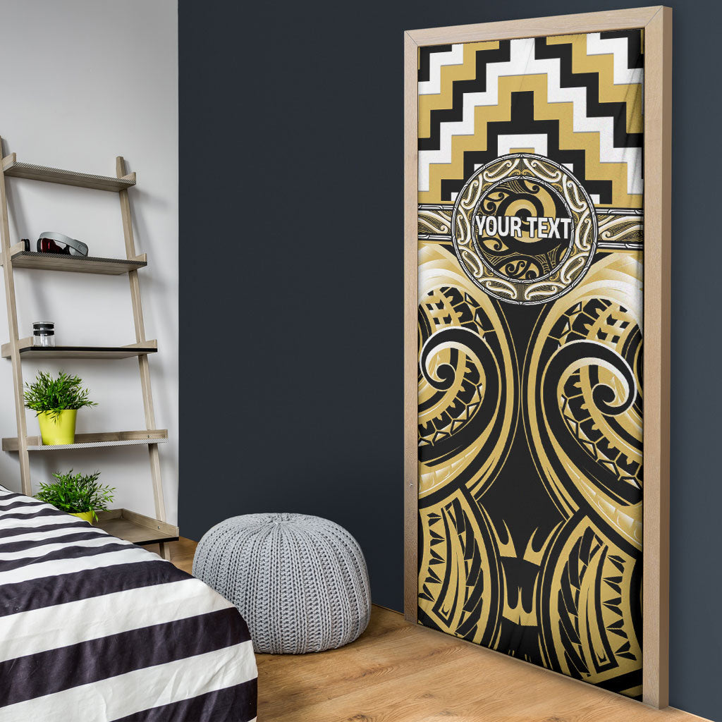 Aotearoa Ngati Tama Personalised Door Cover Maori Iwi Poutama Puhoro Tattoo