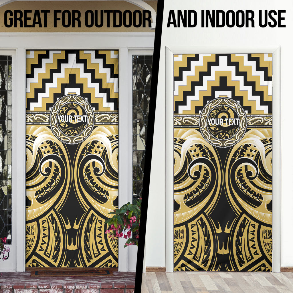 Aotearoa Ngati Tama Personalised Door Cover Maori Iwi Poutama Puhoro Tattoo