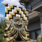 Aotearoa Ngati Tama Garden Flag Maori Iwi Poutama Puhoro Tattoo