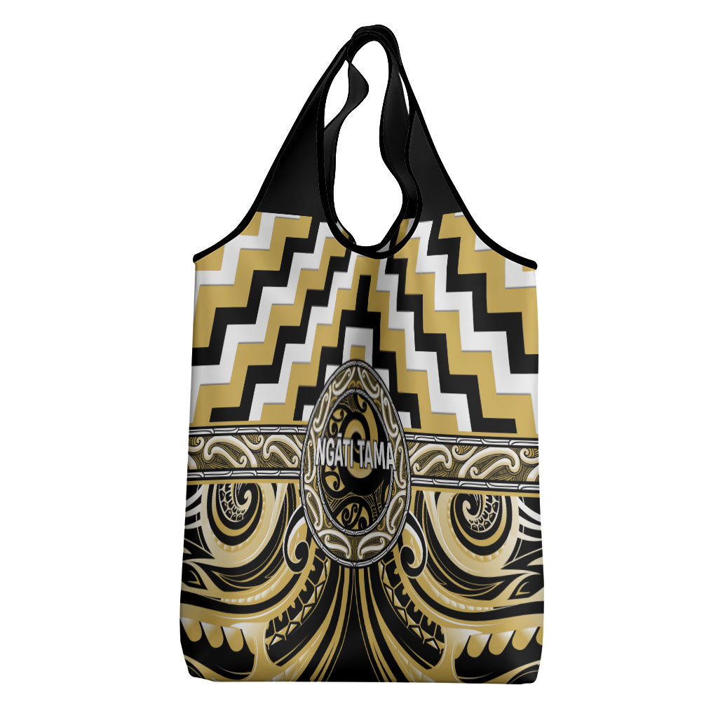 Aotearoa Ngati Tama Grocery Bag Maori Iwi Poutama Puhoro Tattoo