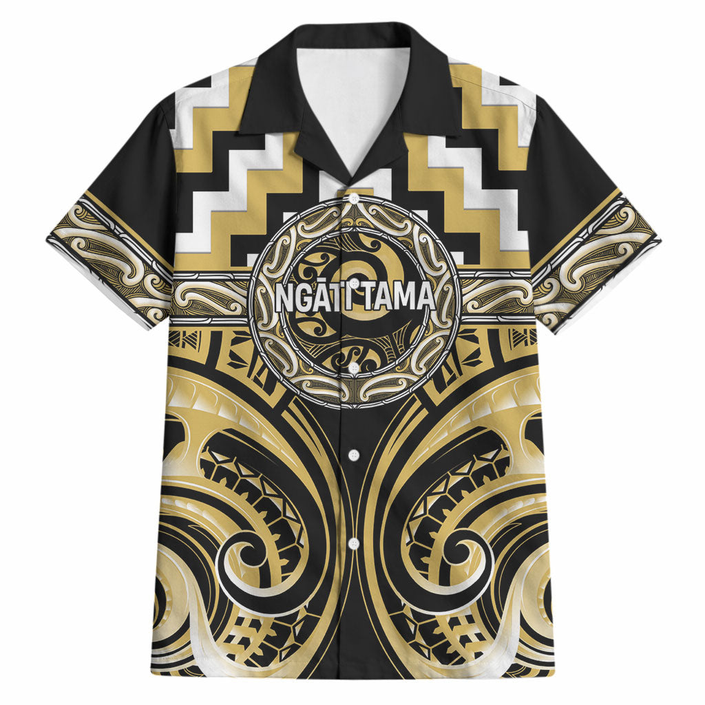 Aotearoa Ngati Tama Personalised Hawaiian Shirt Maori Iwi Poutama Puhoro Tattoo