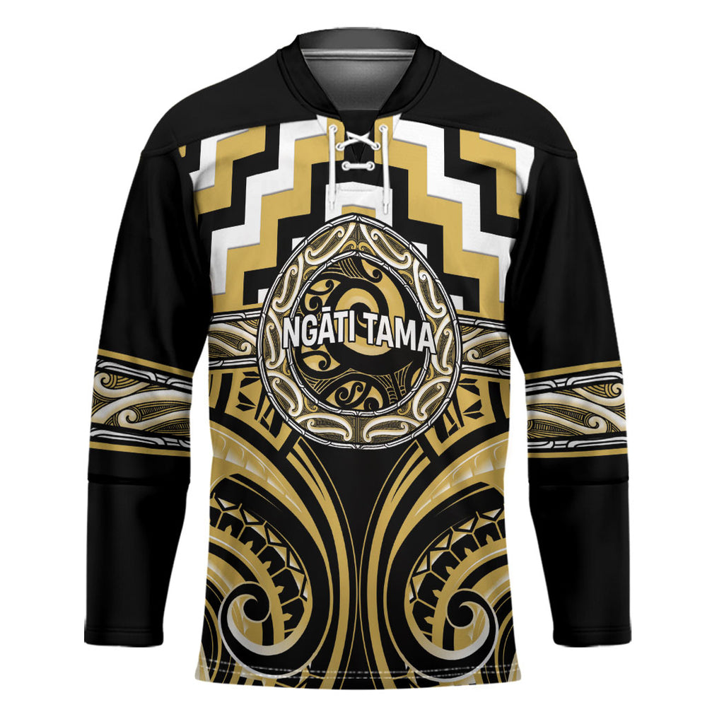 Aotearoa Ngati Tama Personalised Hockey Jersey Maori Iwi Poutama Puhoro Tattoo