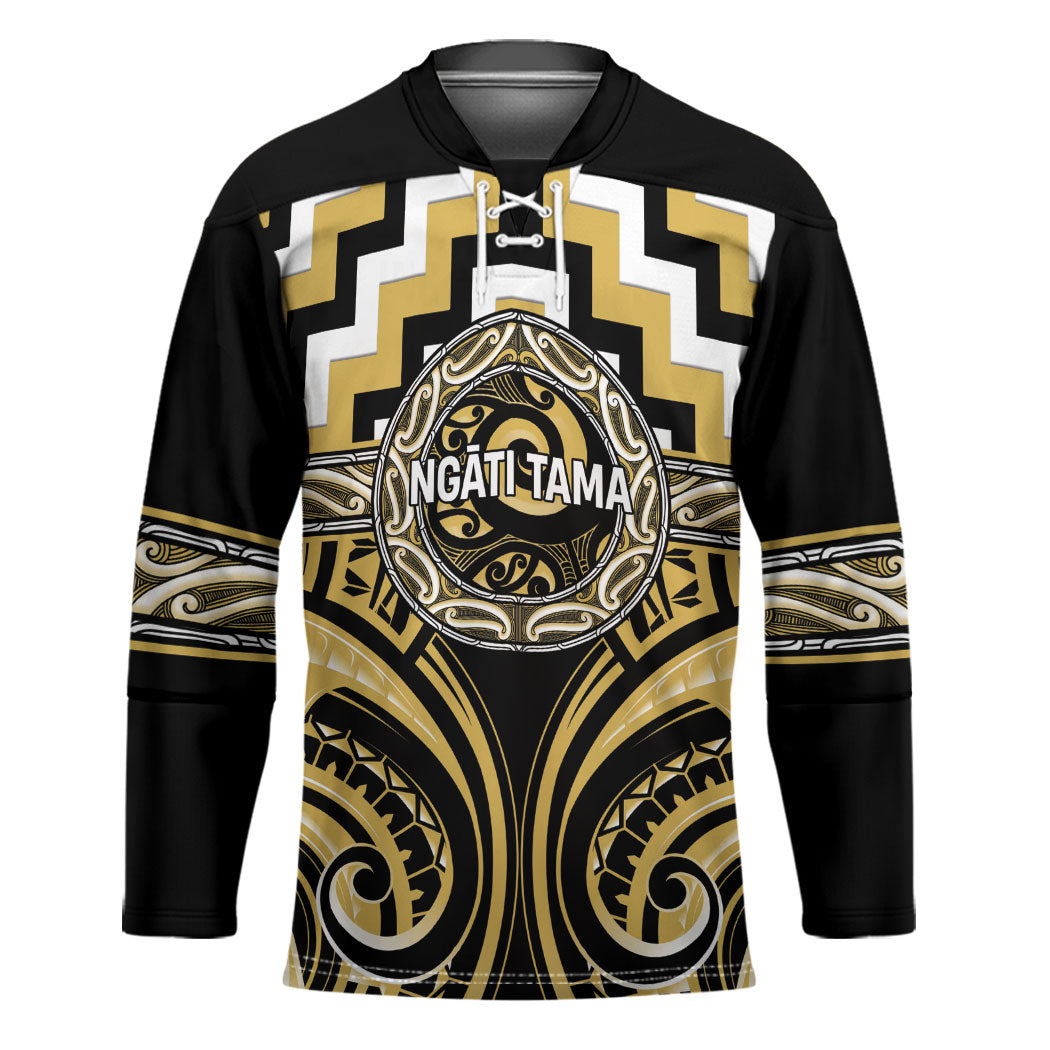 Aotearoa Ngati Tama Personalised Hockey Jersey Maori Iwi Poutama Puhoro Tattoo