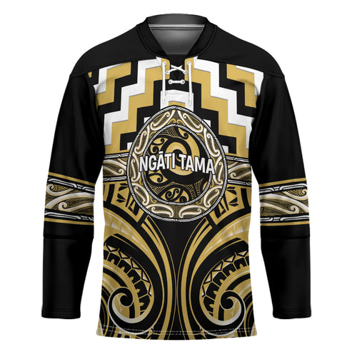 Aotearoa Ngati Tama Personalised Hockey Jersey Maori Iwi Poutama Puhoro Tattoo