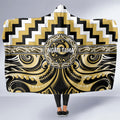Aotearoa Ngati Tama Hooded Blanket Maori Iwi Poutama Puhoro Tattoo