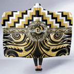 Aotearoa Ngati Tama Hooded Blanket Maori Iwi Poutama Puhoro Tattoo