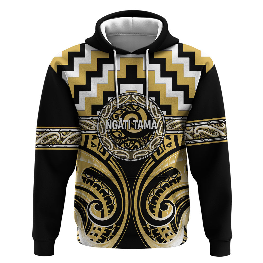 Aotearoa Ngati Tama Personalised Hoodie Maori Iwi Poutama Puhoro Tattoo