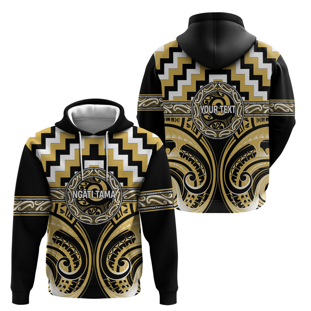 Aotearoa Ngati Tama Personalised Hoodie Maori Iwi Poutama Puhoro Tattoo