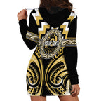 Aotearoa Ngati Tama Personalised Hoodie Dress Maori Iwi Poutama Puhoro Tattoo