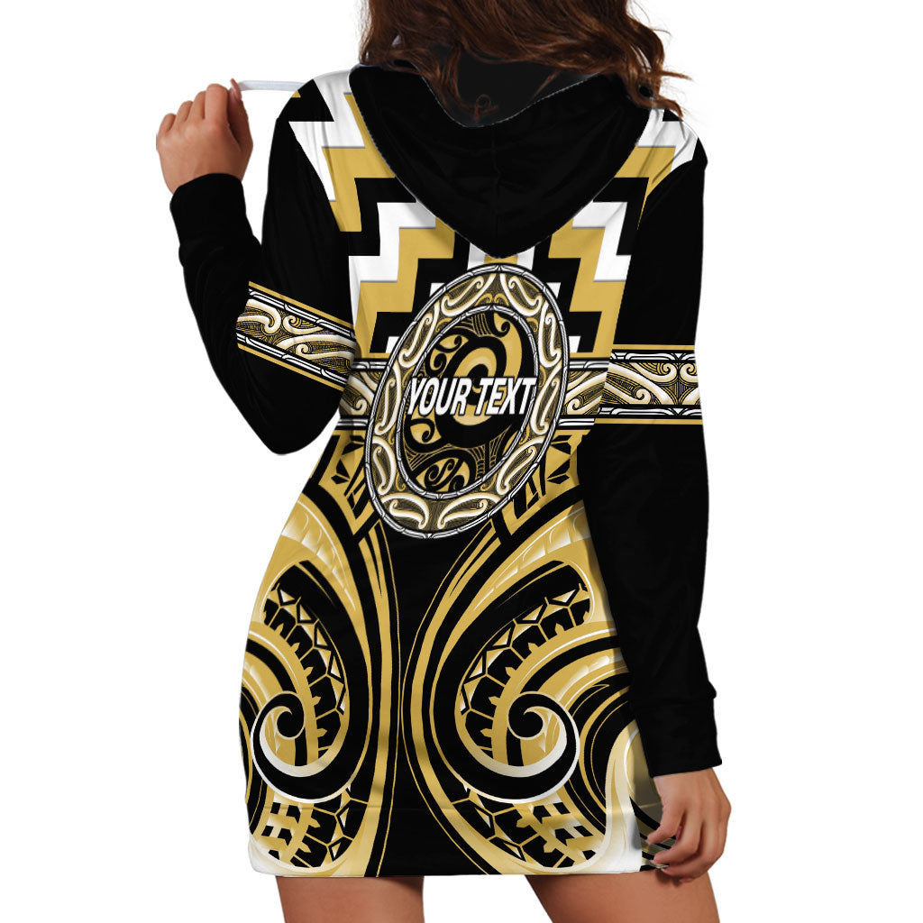 Aotearoa Ngati Tama Personalised Hoodie Dress Maori Iwi Poutama Puhoro Tattoo