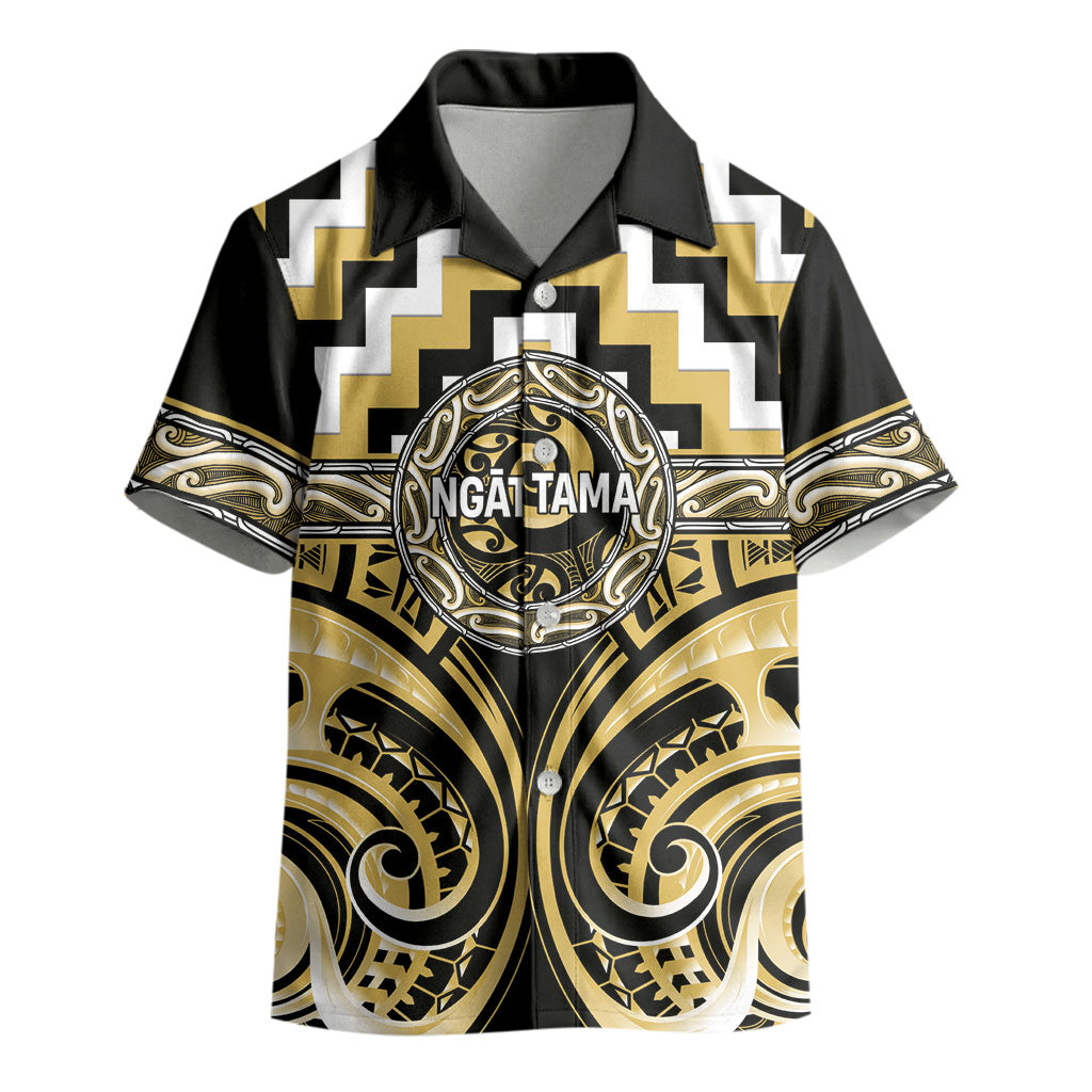 Aotearoa Ngati Tama Personalised Kid Hawaiian Shirt Maori Iwi Poutama Puhoro Tattoo