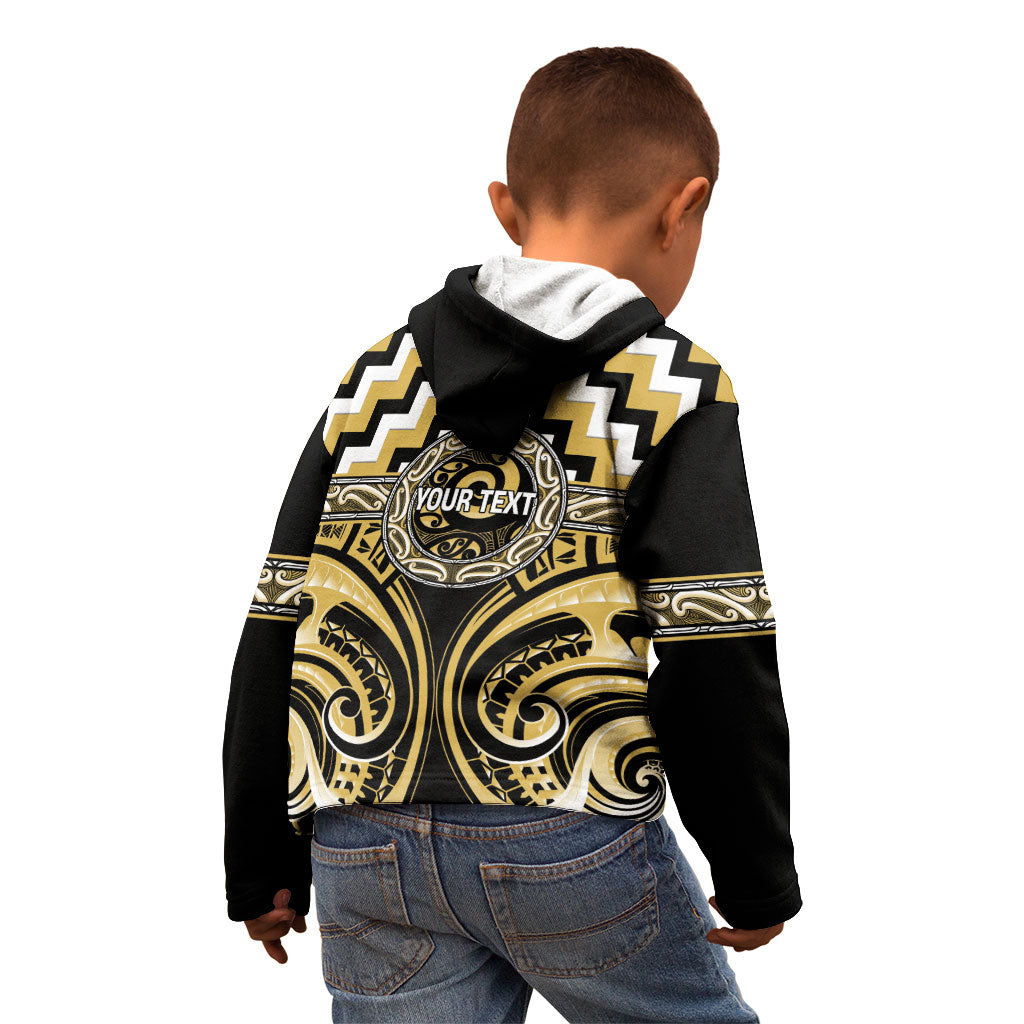 Aotearoa Ngati Tama Personalised Kid Hoodie Maori Iwi Poutama Puhoro Tattoo
