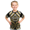 Aotearoa Ngati Tama Personalised Kid T Shirt Maori Iwi Poutama Puhoro Tattoo