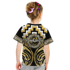 Aotearoa Ngati Tama Personalised Kid T Shirt Maori Iwi Poutama Puhoro Tattoo